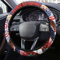 Philippines and United States Semiquincentennial Steering Wheel Cover Eagle and National Flag Style