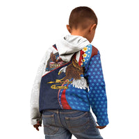 American Samoa and United States Semiquincentennial Kid Hoodie Bald Eagle with National Flag Style