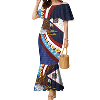American Samoa and United States Semiquincentennial Mermaid Dress Bald Eagle with National Flag Style