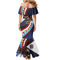 American Samoa and United States Semiquincentennial Mermaid Dress Bald Eagle with National Flag Style