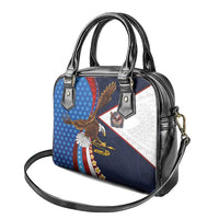 American Samoa and United States Semiquincentennial Shoulder Handbag Bald Eagle with National Flag Style