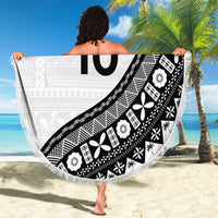 Custom Fijian Rugby Beach Blanket Tapa Pattern and Palm Tree Tribal LT03 - Polynesian Pride