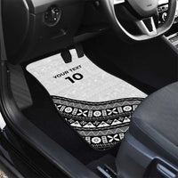 Custom Fijian Rugby Car Mats Tapa Pattern and Palm Tree Tribal