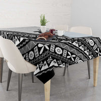 Custom Fijian Rugby Tablecloth Tapa Pattern and Palm Tree Tribal