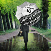 Custom Fijian Rugby Umbrella Tapa Pattern and Palm Tree Tribal LT03 - Polynesian Pride