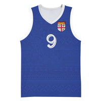 Custom Fijian Football Basketball Jersey Tapa Pattern and Shark Tribal