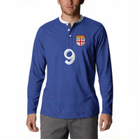 Custom Fijian Football Button Sweatshirt Tapa Pattern and Shark Tribal