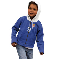 Custom Fijian Football Kid Hoodie Tapa Pattern and Shark Tribal