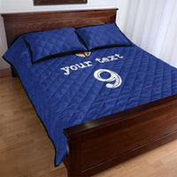 Custom Fijian Football Quilt Bed Set Tapa Pattern and Shark Tribal