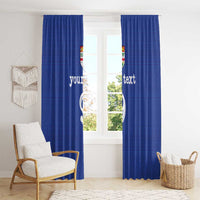 Custom Fijian Football Window Curtain Tapa Pattern and Shark Tribal