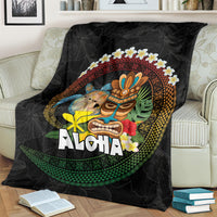 Aloha Hawaii Blanket Kanaka Maoli with Polynesian Spiral Plumeria
