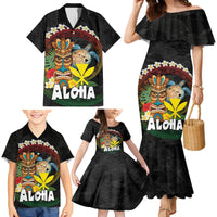 Aloha Hawaii Family Matching Mermaid Dress and Hawaiian Shirt Kanaka Maoli with Polynesian Spiral Plumeria LT03 - Polynesian Pride