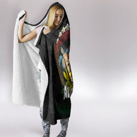 Aloha Hawaii Hooded Blanket Kanaka Maoli with Polynesian Spiral Plumeria