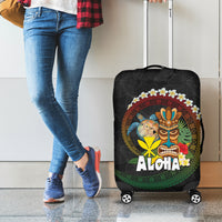 Aloha Hawaii Luggage Cover Kanaka Maoli with Polynesian Spiral Plumeria LT03 - Polynesian Pride