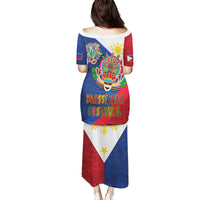 Philippines MassKara Family Matching Puletasi and Hawaiian Shirt Filipino Carnival Mask and Polynesian Pattern LT03 - Polynesian Pride