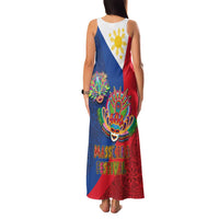 Philippines MassKara Family Matching Tank Maxi Dress and Hawaiian Shirt Filipino Carnival Mask and Polynesian Pattern LT03 - Polynesian Pride