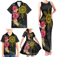 Hawaii and Philippines Together Family Matching Tank Maxi Dress and Hawaiian Shirt Hibiscus Flower and Sun Badge Polynesian Pattern Coloful LT03 - Polynesian Pride