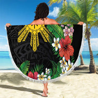 Tropical Hawaii and Philippines Beach Blanket Kanaka Maoli and Sun Badge Batok Tattoo Colorful LT03 - Polynesian Pride