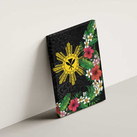 Tropical Hawaii and Philippines Canvas Wall Art Kanaka Maoli and Sun Badge Batok Tattoo Colorful LT03 - Polynesian Pride