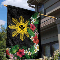 Tropical Hawaii and Philippines Garden Flag Kanaka Maoli and Sun Badge Batok Tattoo Colorful LT03 - Polynesian Pride