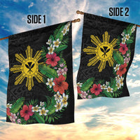 Tropical Hawaii and Philippines Garden Flag Kanaka Maoli and Sun Badge Batok Tattoo Colorful LT03 - Polynesian Pride