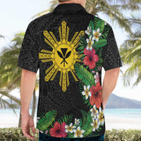 Tropical Hawaii and Philippines Hawaiian Shirt Kanaka Maoli and Sun Badge Batok Tattoo Colorful LT03 - Polynesian Pride