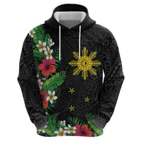 Tropical Hawaii and Philippines Hoodie Kanaka Maoli and Sun Badge Batok Tattoo Colorful LT03 - Polynesian Pride