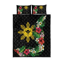 Tropical Hawaii and Philippines Quilt Bed Set Kanaka Maoli and Sun Badge Batok Tattoo Colorful LT03 - Polynesian Pride