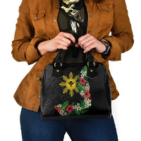 Tropical Hawaii and Philippines Shoulder Handbag Kanaka Maoli and Sun Badge Batok Tattoo Colorful LT03 - Polynesian Pride