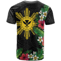Tropical Hawaii and Philippines T Shirt Kanaka Maoli and Sun Badge Batok Tattoo Colorful LT03 - Polynesian Pride