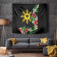 Tropical Hawaii and Philippines Tapestry Kanaka Maoli and Sun Badge Batok Tattoo Colorful LT03 - Polynesian Pride