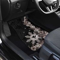 Tropical Hawaii and Philippines Car Mats Kanaka Maoli and Sun Badge Batok Tattoo Grayscale LT03 - Polynesian Pride