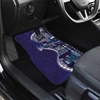Samoan Siapo Art Tattoo Polynesian Pattern Car Mats Navy Color - Polynesian Pride