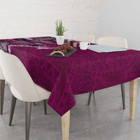 Samoan Siapo Art Tattoo Polynesian Pattern Tablecloth Pink Color - Polynesian Pride