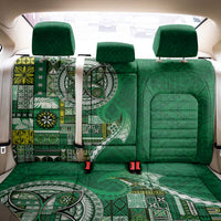 Samoan Siapo Art Tattoo Polynesian Pattern Back Car Seat Cover Green Color - Polynesian Pride