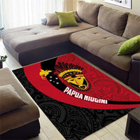 Papua New Guinea Mask Festival Area Rug Papua Niugini Tribe Mask Melanesian Pattern LT03 - Polynesian Pride