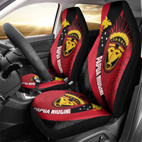 Papua New Guinea Mask Festival Car Seat Cover Papua Niugini Tribe Mask Melanesian Pattern LT03 - Polynesian Pride