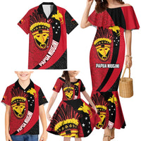Papua New Guinea Mask Festival Family Matching Mermaid Dress and Hawaiian Shirt Papua Niugini Tribe Mask Melanesian Pattern LT03 - Polynesian Pride