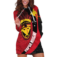 Papua New Guinea Mask Festival Hoodie Dress Papua Niugini Tribe Mask Melanesian Pattern LT03 Red - Polynesian Pride