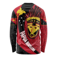 Papua New Guinea Mask Festival Long Sleeve Shirt Papua Niugini Tribe Mask Melanesian Pattern LT03 - Polynesian Pride