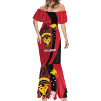 Papua New Guinea Mask Festival Mermaid Dress Papua Niugini Tribe Mask Melanesian Pattern LT03 - Polynesian Pride