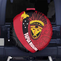 Papua New Guinea Mask Festival Spare Tire Cover Papua Niugini Tribe Mask Melanesian Pattern LT03 - Polynesian Pride