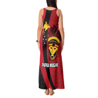Papua New Guinea Mask Festival Tank Maxi Dress Papua Niugini Tribe Mask Melanesian Pattern LT03 - Polynesian Pride