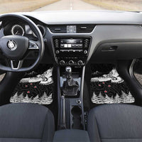 New Zealand Kea Bird Car Mats Maori Tattoo and Silver Fern Black Color LT03 Set 2pcs - Front Black - Polynesian Pride