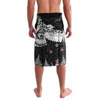 New Zealand Kea Bird Lavalava Maori Tattoo and Silver Fern Black Color LT03 - Polynesian Pride