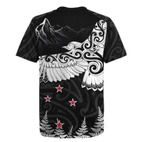 New Zealand Kea Bird Rugby Jersey Maori Tattoo and Silver Fern Black Color LT03 - Polynesian Pride