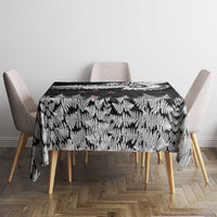 New Zealand Kea Bird Tablecloth Maori Tattoo and Silver Fern Black Color LT03 - Polynesian Pride