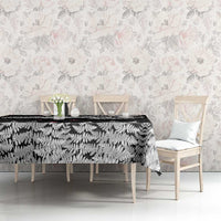 New Zealand Kea Bird Tablecloth Maori Tattoo and Silver Fern Black Color LT03 - Polynesian Pride