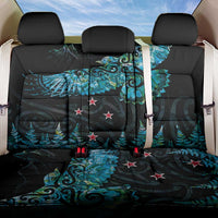 New Zealand Kea Bird Back Car Seat Cover Maori Tattoo and Silver Fern Paua Shell Style LT03 One Size Black - Polynesian Pride