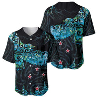 New Zealand Kea Bird Baseball Jersey Maori Tattoo and Silver Fern Paua Shell Style LT03 - Polynesian Pride